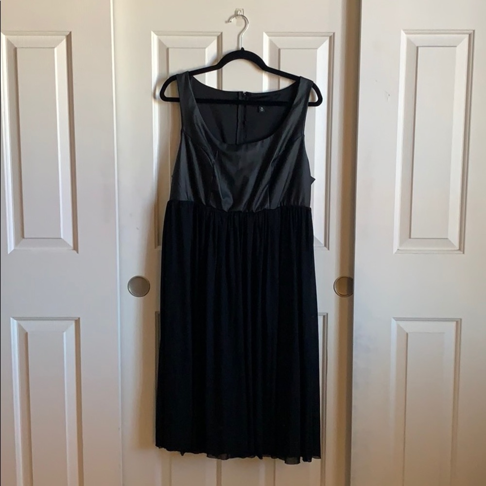 Torrid Leather look chiffon swing dress